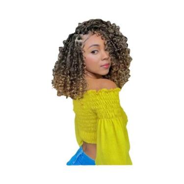 Imagem de Cabelo Sintético Cacheado Boho Para Mulheres, Tranças Box Braids Godde