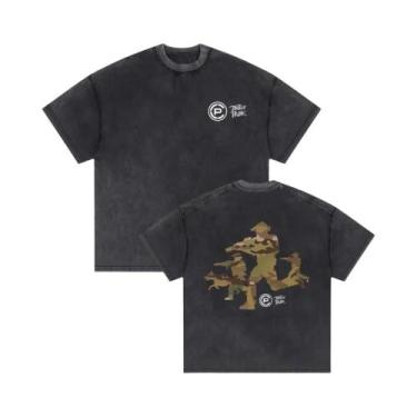 Imagem de Camiseta Masculina Oversized Vintage Com Estampa De Esqueleto Em Algod