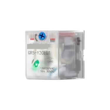 Imagem de GR5-Y2CLGT Electromagnetic Relay Serialized With Working Status LED Indicator Optional Non-Polarized Input For DC Coil 1Pcs(GR5-Y2-PYF08A-E)