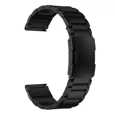 Imagem de IRFKR Pulseira de titânio luxuosa de 22mm, para huawei watch4/4pro gt2/3pro 46mm, pulseira para samsung watch 46mm 3 45mm(Black,Gear S3)