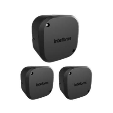 Imagem de Kit 3 Caixa Passagem Cftv Vbox 1100 Black Int Intelbras