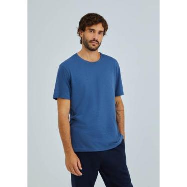 Imagem de Camiseta Manga Curta Masculina H+ - Hering, P, Azul marinho