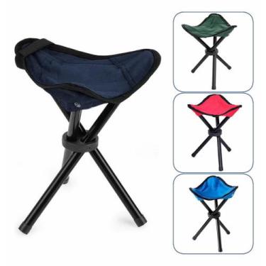 Imagem de Cadeira Banco Tripé Banqueta Dobrável Camping Praia Pesca - Art Sport,