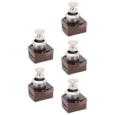 Imagem de aqxreight Botão de Pressão para Armários - Fechadura de Gabinete de RV Sem Chave Com Fecho Seguro, Alça Dupla e Função de Trava, Construção Em Liga de Zinco e ABS, Cabe Em Portas de 14-18 Mm - Ideal