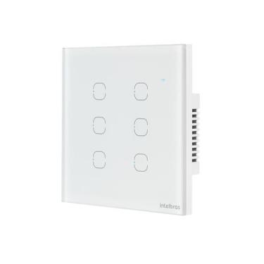 Imagem de Interruptor smart wifi touch branco com 6 teclas ews 1006 intelbras 48