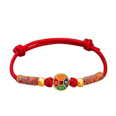 Imagem de 1 pulseira de corda vermelha ajustável à mão pingente da sorte pulseira de corda trançada para mulheres, Medium, corda, Sem Pedra Preciosa