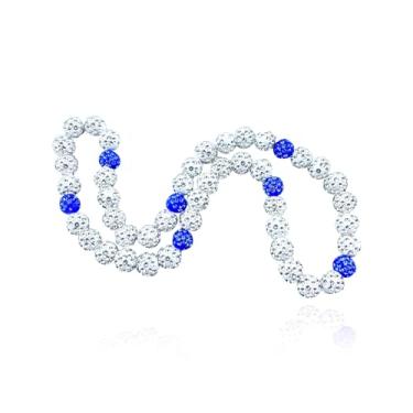 Imagem de ANGLEQUEEN Colar de beisebol brilhante para atletas competitivos, colar de coleção de gelo, colares de bola de strass com glitter, para homens, acessório de joias esportivas, 40,6 cm, 45,7 cm, 50,8 cm