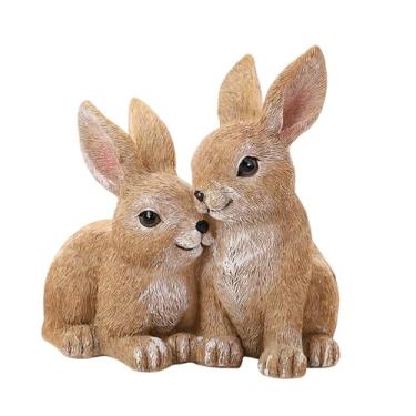 Imagem de predolo Estátua de para Decoração de Páscoa, Enfeite Fofo, Estatueta de Animal em Resina, Escultura de para Quintal, Gramado, Sala de Estar, Marrom
