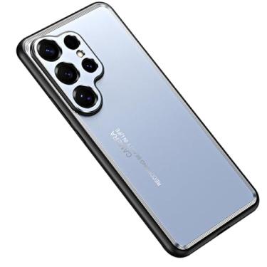 Imagem de POYUFRG Capa fina para Samsung Galaxy S26 Ultra/S26 Plus/S26, capa leve de metal fosco antiarranhões capa de proteção de lente com tudo incluído, azul, S26 Ultra