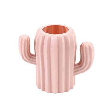 Imagem de Vaso em Forma de Cacto Superfícies Matt Estilo Escandinavo Esmalte Imitado para Decoração Residencial Armazenamento Multiuso Itens Práticos Presente