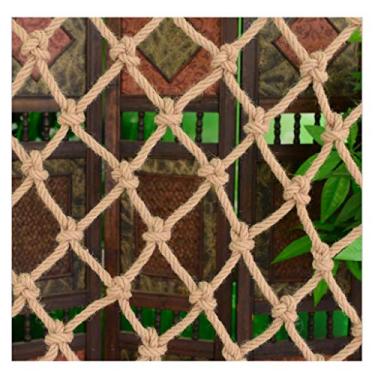 Imagem de Rede de varanda, rede de decoração de playground de proteção infantil, rede de segurança protetora para escada de bebê, rede de carga de aranha de corda para trailers rede de corda de casa da árvore