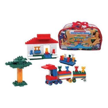 Imagem de Sacola de  Blocos de Montar Conectando Ideias 1000 Peças - Sonho de Cr