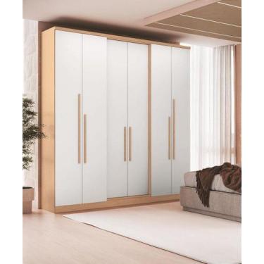 Imagem de Guarda Roupa Casal 6 Portas 2 Gavetas SONATA NEW 3271A Móveis Castro. 