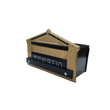 Imagem de Caixa de Correio Cartas Para Grade Detrás Ouro 12x23x11cm