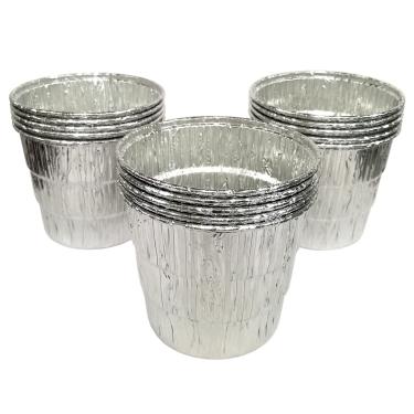 Imagem de Murong Forro de balde de defumador para pegar graxa, forro de folha de alumínio descartável compatível com vários baldes de grânulos de madeira para churrasqueira e graxa de gotejamento 4,9" × 4,2.5