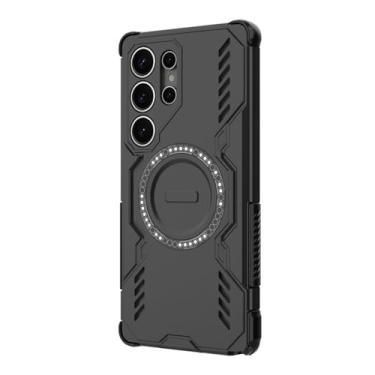 Imagem de Capa fina magnética para Samsung Galaxy S26/S26 Plus/S26 Ultra, design de dissipação de calor esmerilado, cobertura compatível com carregamento sem fios (Black, 26 Ultra)