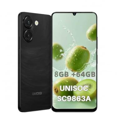 Imagem de Celular UMIDIGI Note 90A 8(4+4) GB+64GB, Bateria 5000mAh, Câmera Dupla 13MP+2MP, Tela HD+ 1600x720, Android 14 Go Edition (Preto)
