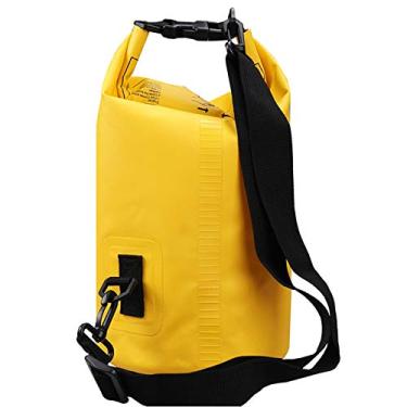 Imagem de ProOffer 2L/3L/5L/10L/15L/20L/30L 500D Bolsa seca à prova d'água de PVC para caiaque/barco/canoagem/pesca/rafas/natação/acampamento/snowboard, Amarelo, 10L