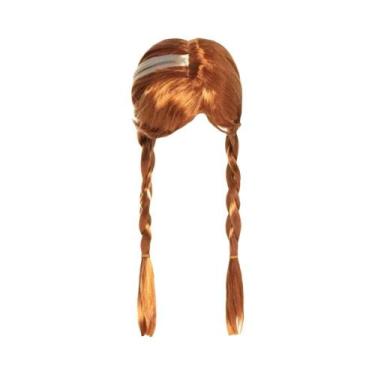 Imagem de Anna cosplay peruca acessório princesa peruca halloween disfarce anna 