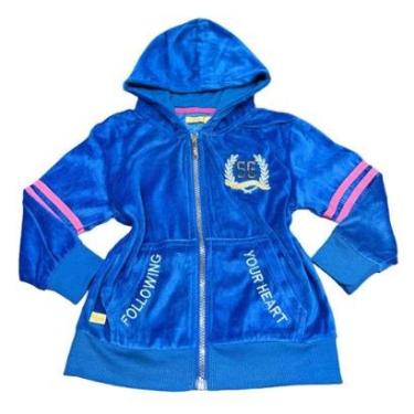 Imagem de Blusa De Frio Moletom Menina infantil Aberta Capuz Estilosa-Feminino