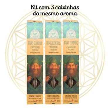 Imagem de KIT C/3 Incensos Goloka Vareta Linha Rituais Elementais Sabor:SÂNDALO,