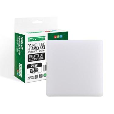Imagem de Painel de Led Taschibra Frameless Quadrado Sobrepor 24W Bivolt, 6500K 