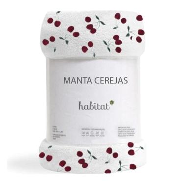 Imagem de Manta Microfibra Cerejas Habitat Queen 220x240cm