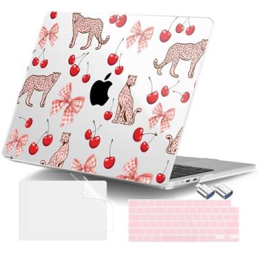 Imagem de DONGKE Capa para MacBook Air de 13,6 polegadas 2025 2024-2022 A3240 A3113 A2681 M4 M3 M2 Chip Touch ID, capa rígida de plástico e capa de teclado e adaptador tipo C para MacBook Air de 13 polegadas M4