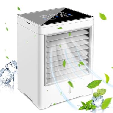 Imagem de Cooler de Ar Evaporativo USB Portátil Ventilador Ar-Condicionado Pessoal com 3 Velocidades Vento e Tela Refrescante Umidificador Purificador para Uso Interno Acampamento Viagem