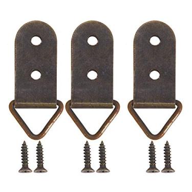 Imagem de Acouto Conjunto de Cabides para Porta-retratos de 50 Unidades - Fotos, Pinturas, Espelhos Pendurados Em Ferro e - Instalação Com Parafusos - Disponível Em Vários Tamanhos e Cores Elegantes (Estilo E)