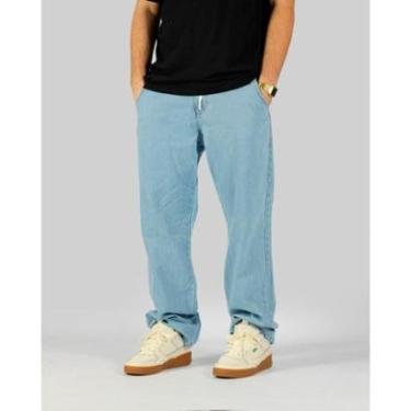 Imagem de Calça Your Face Reta Big Jeans - Azul-Unissex