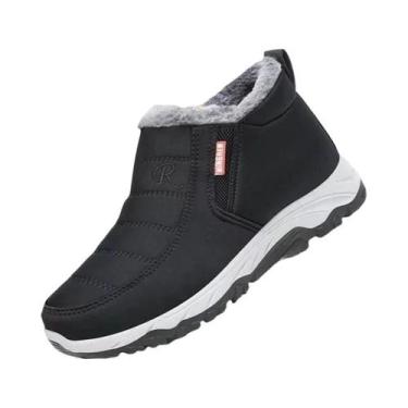 Imagem de Botas De Neve Casuais Para Homens Com Solado Grosso E Quente, Impermeá