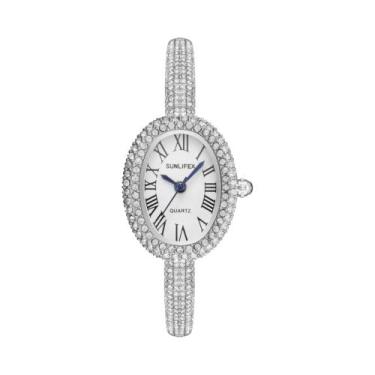 Imagem de Relógio De Pulso Feminino Elegante À Prova d'Água Com Quartzo, Números