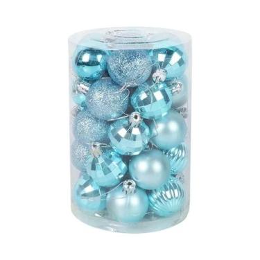 Imagem de Bolas De Natal De 4cm, 34 Peças, Enfeites Para Decoração De Árvore, De