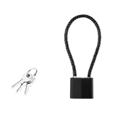 Imagem de Cadeado Antifurto De Cabo De Aço Para Bateria De Carro, Capacete, Veíc