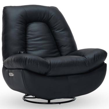 Imagem de Poltrona Reclinável Elétrica Com Massagem E Aquecimento Salvana L07 Couríssimo Preto - Lyam Decor