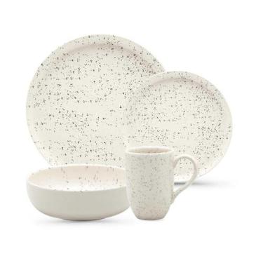 Imagem de Aparelho de Jantar e Lanche 16 Peças Oxford Flat Chuvisco