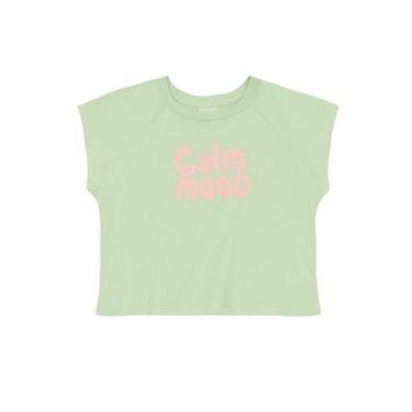 Imagem de Blusa infantil menina com estampa tropical Brandili, Verde, 12