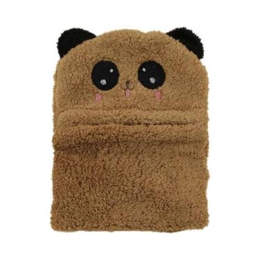 Imagem de Balaclava Infantil De Inverno Em Veludo Coral Com Desenho De Coelho, C