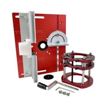 Imagem de Placa De Inserção De Alumínio Para Mesa De Tupia Com Guia De Esquadria