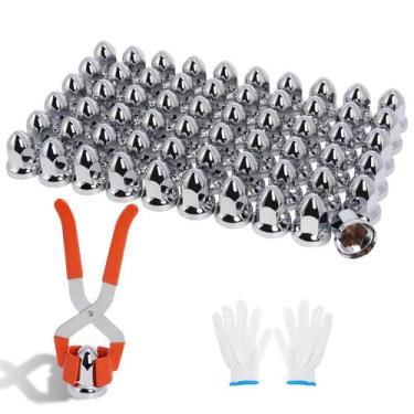 Imagem de Lug Nut Covers Podoy, plástico ABS de 33 mm, 2,38" de altura, 60 unida