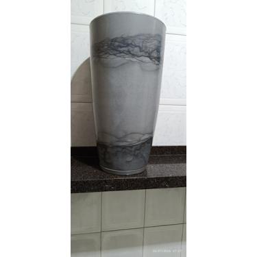 Imagem de Vaso Grande N'4 Moderno Marmorizado Manchado Luxo Super Prime,com Prat