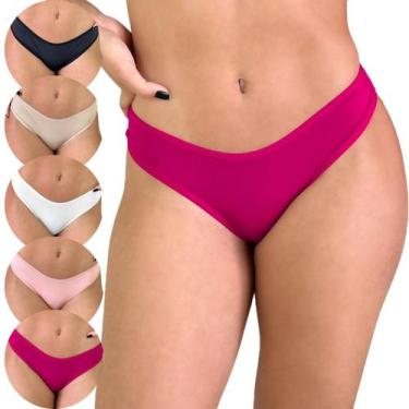 Imagem de Kit 5 Calcinha de Algodão Feminina Cotton Respirável Rupee, Multi, GG