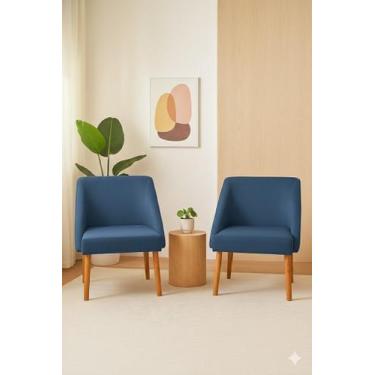 Imagem de Kit 02 Cadeira Decorativa Liz Suede para Sala salão recepção . - SONHO