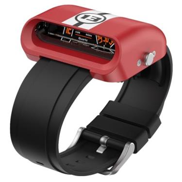 Imagem de T-ENGINE Relógio eletrônico masculino feminino esportivo à prova d'água com luz LED grande display digital relógio de silicone, Vermelho