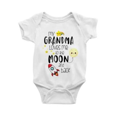 Imagem de Macacão Engraçado Para Bebês Meninas E Meninos MY GRANDMA LOVES ME to 