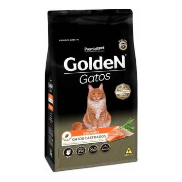 Imagem de Ração pra Gatos Castrados Sabor Salmão 3kg Golden