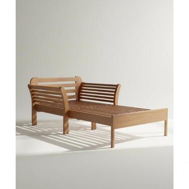 Imagem de Sofá Cama 1,00 X 1,00-190 Aberta - Madeira Maciça - Móveis De Gramado - Castanho