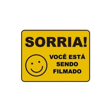 Imagem de Placa Você Está Sendo Filmado Sinal Ps Casa Salão Comercial - Arte Sed