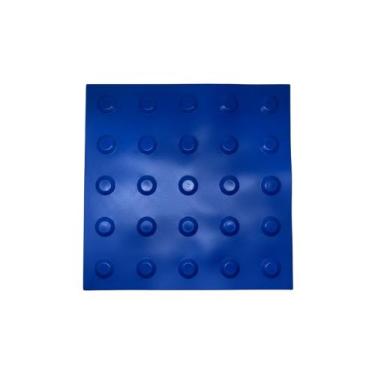 Imagem de Piso Tátil Classic Alerta Pvc 25x25cm - 16 Peças - Azul - TB Soluções